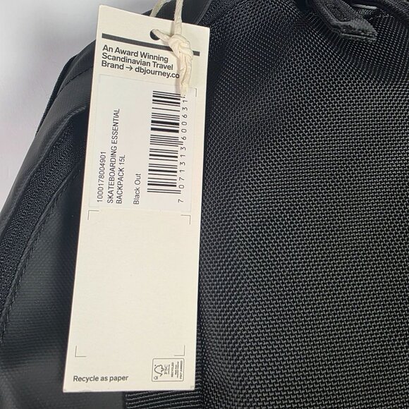 Db Scandinavian Essential 25L Backpack Black Out Travel & Urban Use - Picture 2 of 15